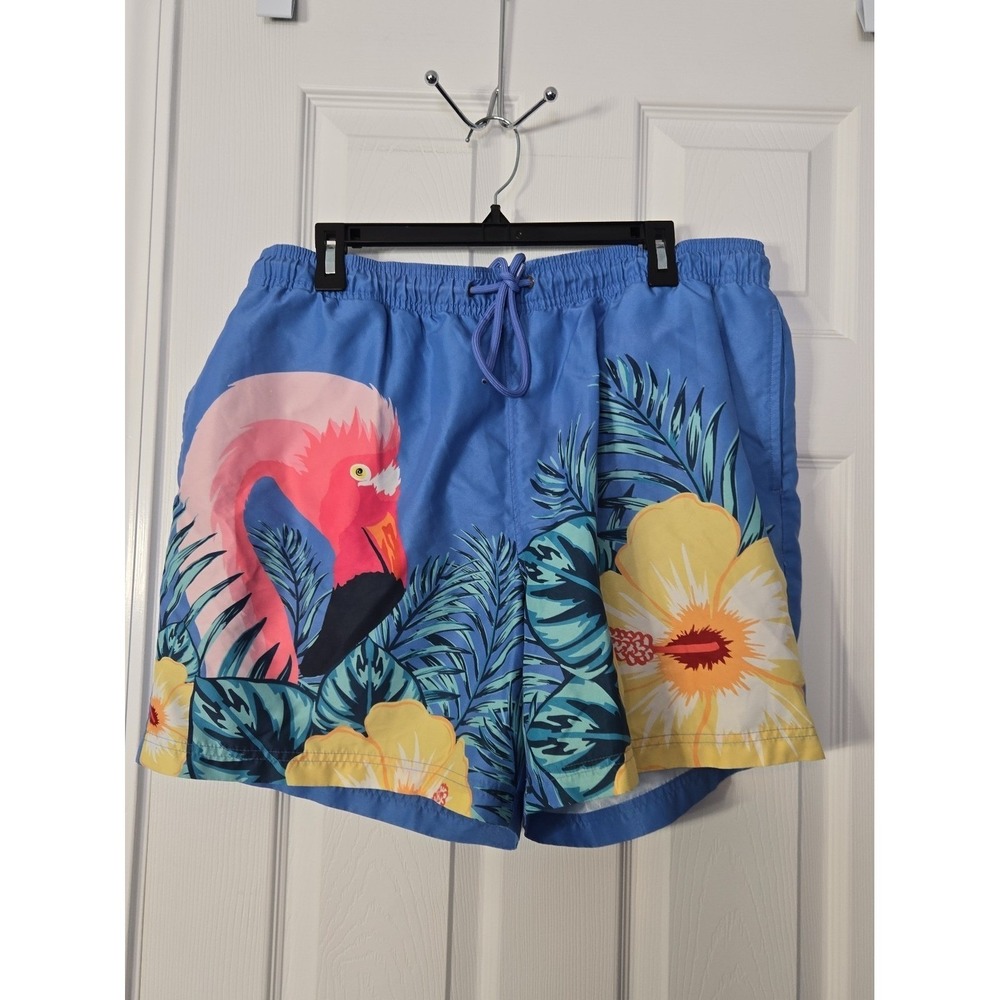 Caribbean Sunwear Mens Bathing Trunks‎ Size XL Hawaiian Print